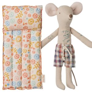 Maileg Beach Mouse with Air Matress Dad